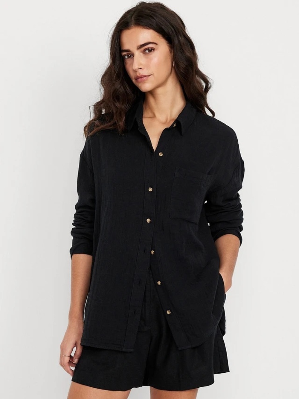 Old Navy buttoned gauze top